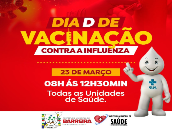 DIA D DE VACINAÇÃO CONTRA INFLUENZA!